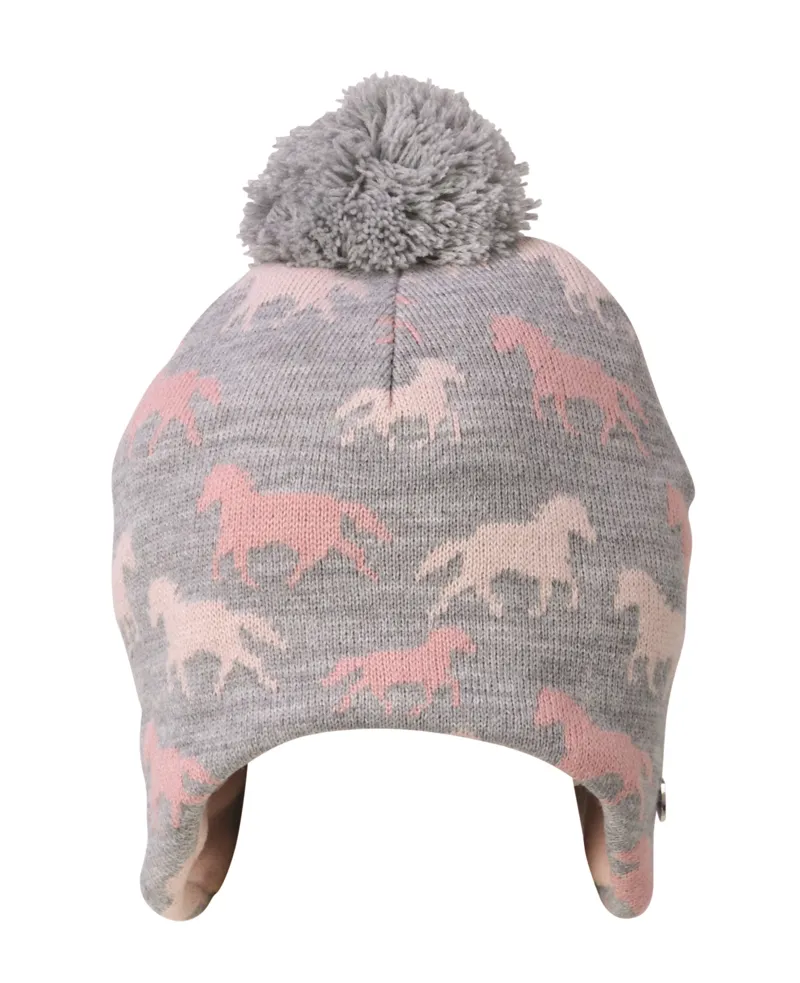 Hy Equestrian Flaine Children's Hat - Grey/Pink-1